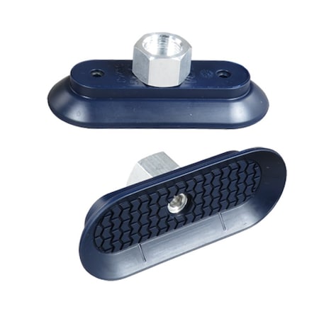 Fipa Bell shaped oval vacuum cup 95x40 mm, NBR blue, fitting G3/8-female 130.95x40.202.1